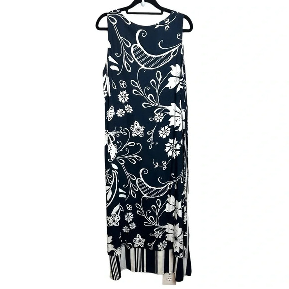Vintage 90’s Paradiso Long Tank Dress Side Slits Peek A Boo Lining 
Size Small - Picture 2 of 7